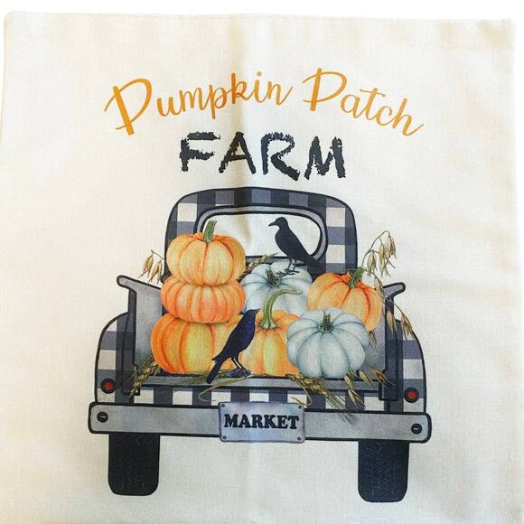 4TH EMOTION FALL DECOR PILLOW COVERS 18x18 SET OF 4 Farmhouse Sofa Couch Linen - Picture 9 of 12